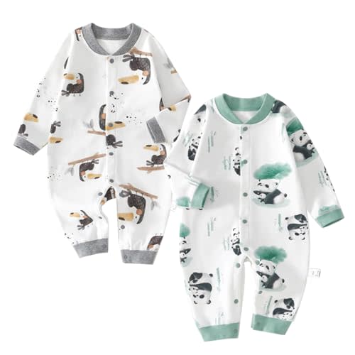 Cherie Kids 100% Organic Cotton Soft 3-24 Months Unisex Footless Newborn Baby Sleepers Pajamas Romper Boys Girls Long Sleeve