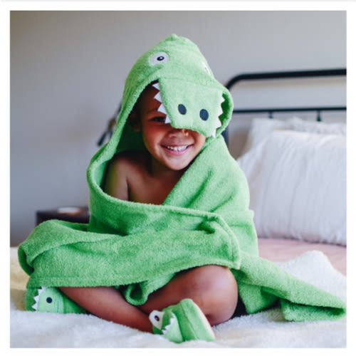 Alligator hooded towel