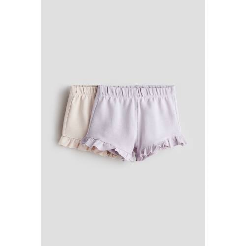 2-PACK RUFFLE-TRIMMED SHORTS
