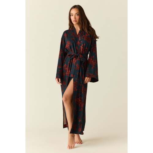 Kaia Cloud Jersey Kimono Robe in Belladonna – MASONgrey