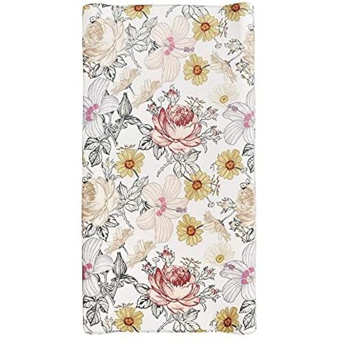 Baby Floral Diaper Changing Pad Cover Cradle Mattress Sheets, Infant Stretchy Fabric Changing Table Cover Changing Mat Cover Baby Nursery Diaper Changing Pad Sheets (Floral)
