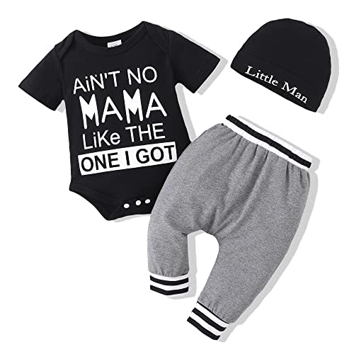 Renotemy Newborn Infant Baby Boy Clothes Outfits New to The Crew Outfits Long Pants Toddler Baby Boy Clothes Set