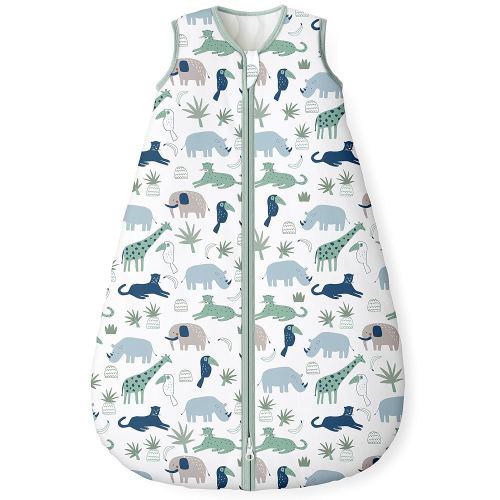 Yoofoss Baby Sleep Sack 0-6 Months, 1.5 Tog Baby Wearable Blanket with 2-Way Zipper, 100% Organic Cotton Fabric Winter Infant Sleeping Sack, Warm Soft Comfy