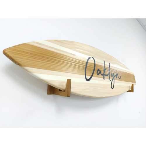Personalized surfboard wall art Name sign Wooden surf decor