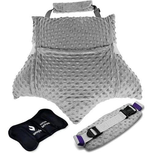 Abdominal Surgery Pillow for Post Hysterectomy & C Section with Gel Pack & Pockets - After Hysterectomy Recovery Must Haves Gifts - Super Soft Pillow for Abdomen and Seatbelt Protection Comfort Items