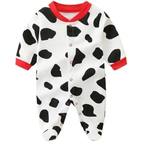 Unisex Baby Long Sleeve Romper Cotton Cartoon Print 0-18 Months