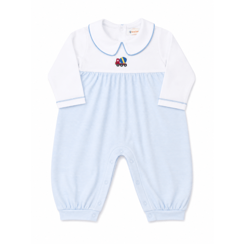 Stripe Cement LS Romper
