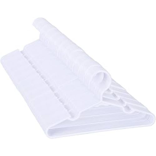 120 Pack White Kids Hangers 11.6 Inch - Baby Clothes Hangers for Toddler & Child, Durable Plastic Children's Hangers for Closet, Pants, Coats, Skirts (Non-Slip, Space-Saving)
