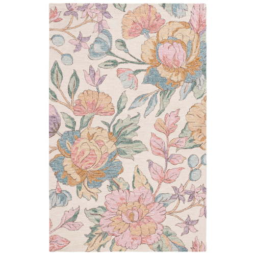 SAFAVIEH Jardin Merletta Floral Area Rug, Ivory/Pink, 8' x 10'