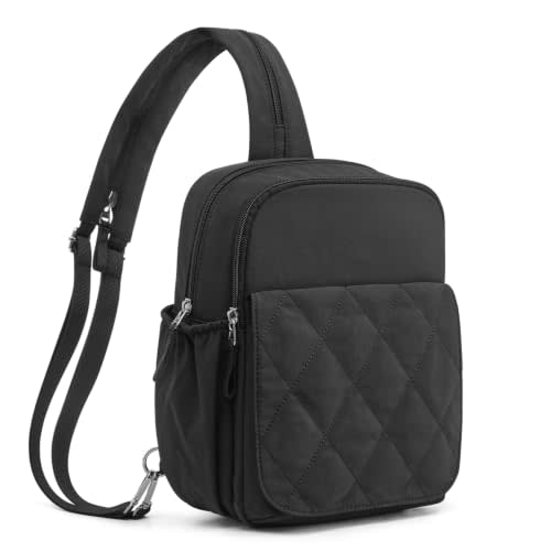 G4Free Small Diaper Bag Backpack for Women, Mini Crossbody Diaper Bag Purse | Lightweight & Compact, 8.5*11.2*5.5 inch, 8L, Water Resistant, Convertible & Reversible, Crossbody, with Wipes Pocket, Black