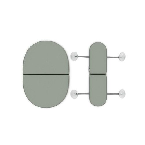 Lalo Knee & Elbow Saver - Foldable Padded Cushions for Bathtime Relief, Quick-Dry, Suction Cups for Stability, Bath Kneeler and Elbow Rest Pad Set 17 x 11.5 in Knee Pad & 16 x 4.5 in Elbow Pad - Sage