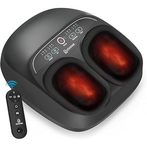 COMFIER Foot Massager with Heat,FSA Eligible,Kneading,Vibration,Compression,Pause Function,Shiatsu feet Massager for Plantar Fasciitis Neuropathy, Valentine's Day for Women,Men, HSA,Size 13