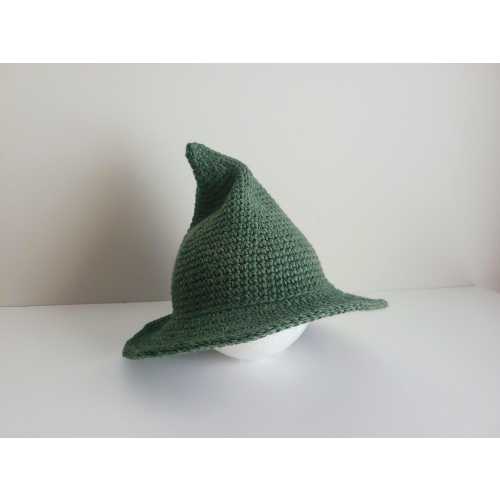 Crochet Newborn Halloween Witch Wizard Hat for Halloween Costume, Witchy Baby Shower Gift
