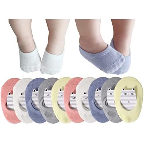 CHUNG Baby Grip Socks Boys Girls Toddler No Show Cotton Anti Slip Non Skid Invisable Summer Thin