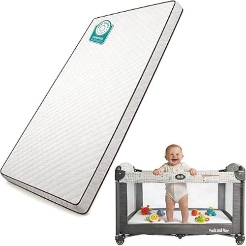 Pack and Play Mattress Pad, 38"x 26" Playpen Mattress, 1.5" Thick