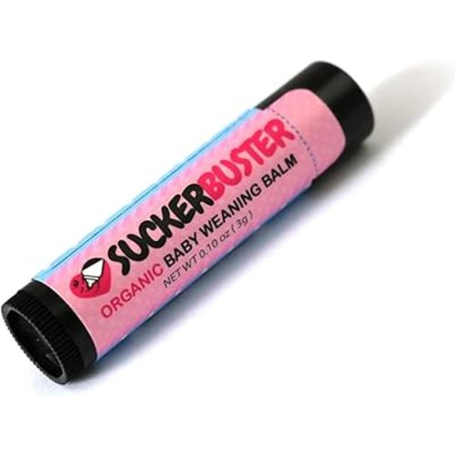 SUCKERBUSTER Baby Breastfeeding Weaning Balm Stick - 10oz, Organic Nipple Cream in Balm Stick - Postpartum Essentials, Stop Breastfeeding Essentials