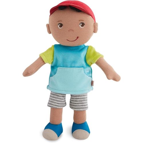 HABA Snug Up Gabriel - 10" Soft Doll, Machine Washable Baby Boy Doll - Perfect Snuggly First Soft Toddler Plush Figure for 6 Months and Up