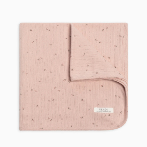 Brushed Back Pointelle Swaddle Blanket