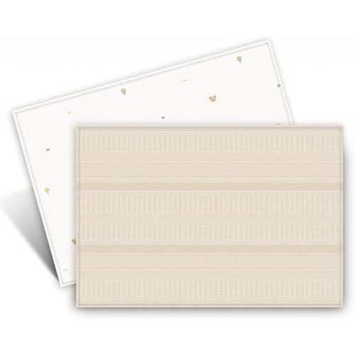 Parklon Ultra-Cushioned Reversible Playmat, Coco Bear + Woven Sisal - 75"x51"