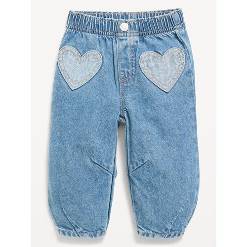 Super Baggy Heart-Pocket Barrel-Leg Jeans for Baby
