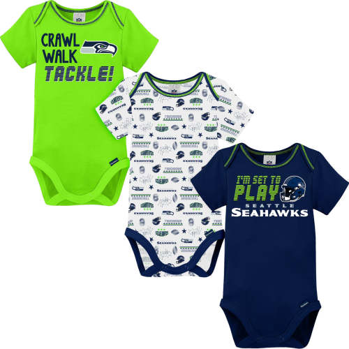 3-Pack Baby Boys Seahawks Short Sleeve Bodysuits – Gerber Childrenswear