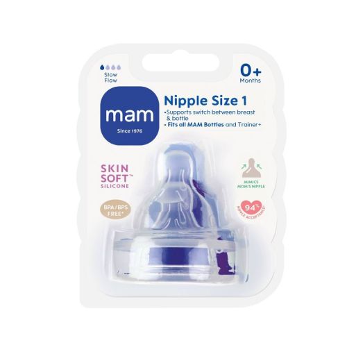 MAM Bottle Nipples level 1 - 2pk