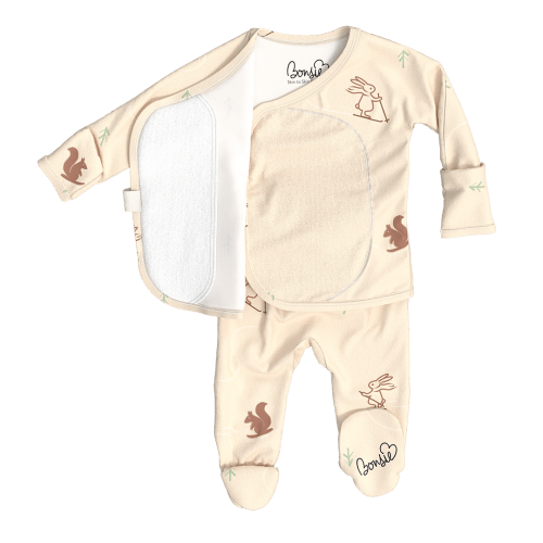 Footie - Bunny Slopes – Bonsie Skin to Skin Babywear