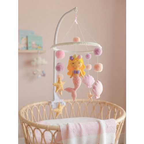Handmade Personalized Nursery Mobile, Mermaid Crib Mobile, Baby Shower Gift