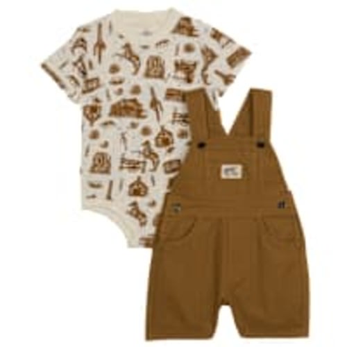 Bass Pro Shops Overalls and Short-Sleeve Bodysuit Set for Babies | Bass Pro Shops