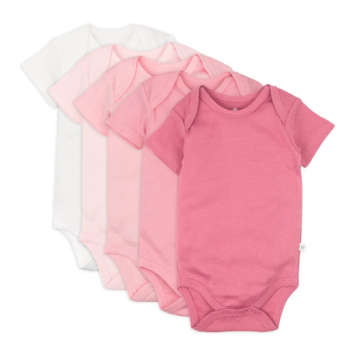 Honest Baby Clothing - 5-Pack Organic Cotton Short Sleeve Bodysuits