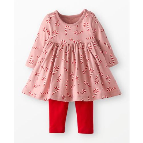 Baby Holiday Long Sleeve Everywhere Dress & Leggings Set