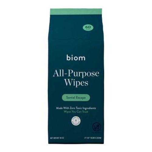 Biom Plant Based Refillable All Purpose Wipes - Santal Escape - 60ct