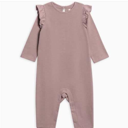 Mila Waffle Knit Flutter Sleeve Romper