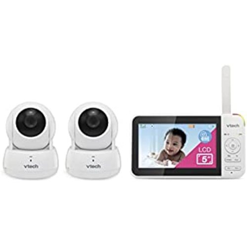 VTech Upgraded Smart WiFi Baby Monitor VM901, 5-inch 720p Display, 1080p Camera, HD NightVision, Fully Remote Pan Tilt Zoom, 2-Way Talk, Free Smart Phone App, Works with iOS, Android