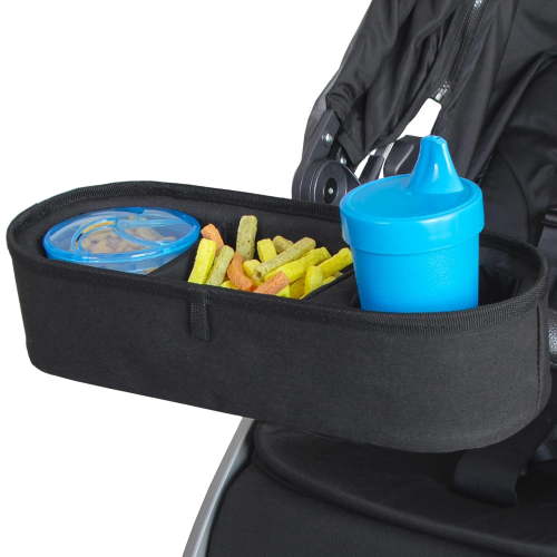 Habitat Universal Stroller Snack Tray with Insulated Cup Holder - Divided Compartment with Secure Non-Slip Straps | Stroller Snack Tray Attachment Fits Most Strollers