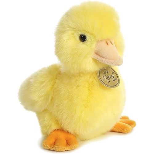 Aurora® Adorable Miyoni® Tots Duckling Stuffed Animal - Lifelike Detail - Cherished Companionship - Yellow 7.5 Inches