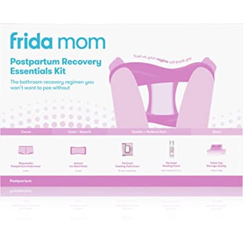 Amazon.com: Frida Mom Postpartum Recovery Essentials Kit Includes Disposable Underwear, Ice Maxi Absorbency Pads, Cooling Witch Hazel Medicated Pad Liners, Perineal Medicated Healing Foam : Health & Household