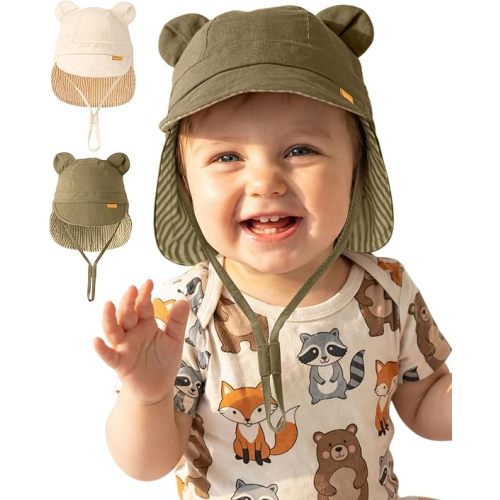 FURTALK Baby Sun Hat UPF 50+ Cute Toddler Bucket Summer Beach Hats for Boys Girls