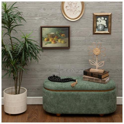Green Oval Ottoman Trunk