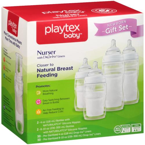 Playtex Premium Nurser with Drop-Ins Liners Newborn Feeding Gift Set