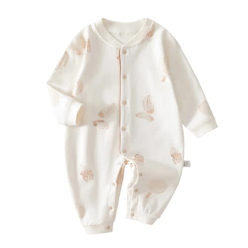 Cherie Kids 100% Organic Cotton Soft 3-24 Months Unisex Footless Newborn Baby Sleepers Pajamas Romper Boys Girls Long Sleeve