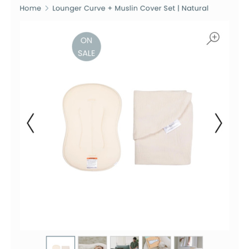 Lounger Curve + Muslin Cover Set | Natural