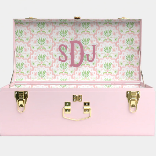 Petite Trunk - Pink - Palm Beach Paradise / Embroidery