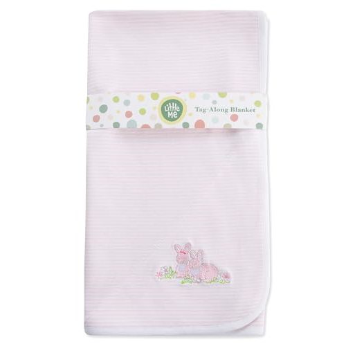 Little Me Blankets for Baby Girls' Blankets for Baby Bunnies Swaddling Receiving Blanket