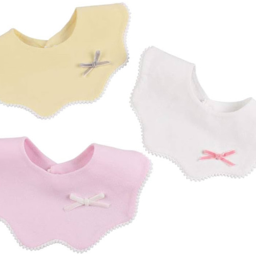 JANGANNSA 3 PCS Flower Baby Bibs Infant Burp Clothes for Baby Girls Saliva Towel Cotton Infant Toddler Girls Bibs (3 PCS -A)