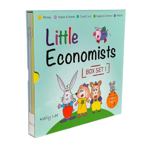 Little Economists Box Set 1 (Books 1-5: Money, Spending Wisely, Credit Cards, Inflation, Supply & Demand. Financial Literacy Books for Ages 4-8, Great for Classrooms, Homeschoolers, Teachers, Parents)