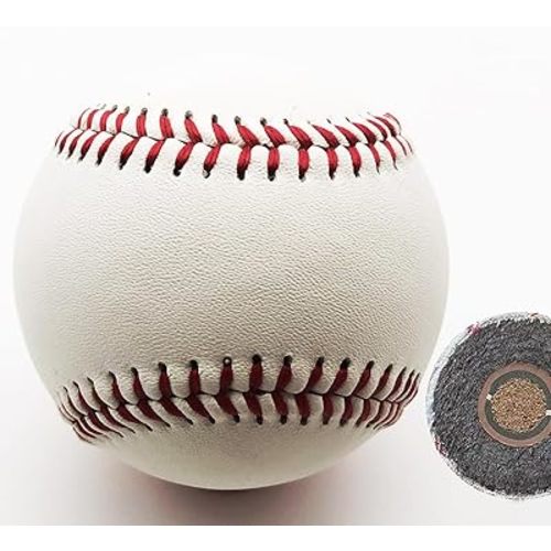 9-inch Leather Baseball Durable Official League-Standard Game-Grade Practice Ball Suitable for Adults/Youth/Students Unmarked Signing Ball,Autographs catching/Throwing, Pitching Training
