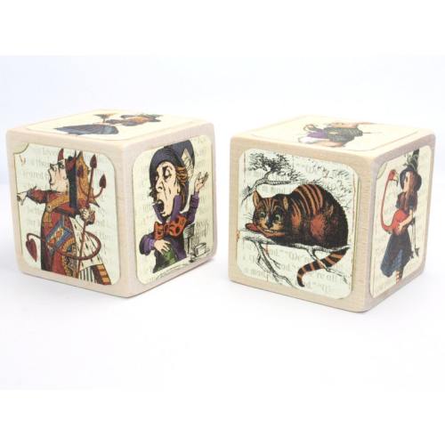 CLEARANCE Alice in Wonderland  Wooden Baby Blocks  - Etsy