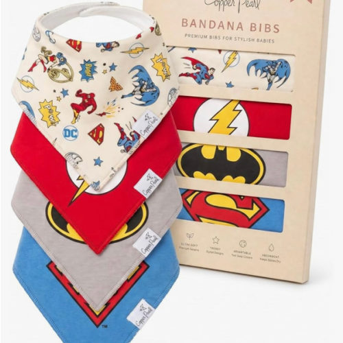 Copper Pearl Disney Baby Bibs 4 Pack, Soft Cotton Bandana Drool Bibs for Baby Girl & Boy, Drooling Teething