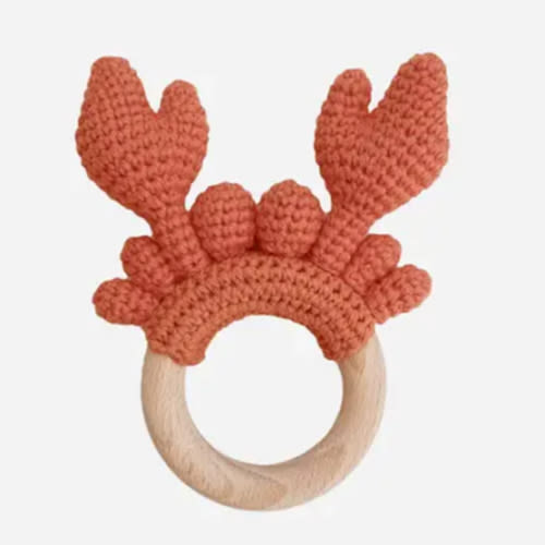 Crab Crocheted Teether